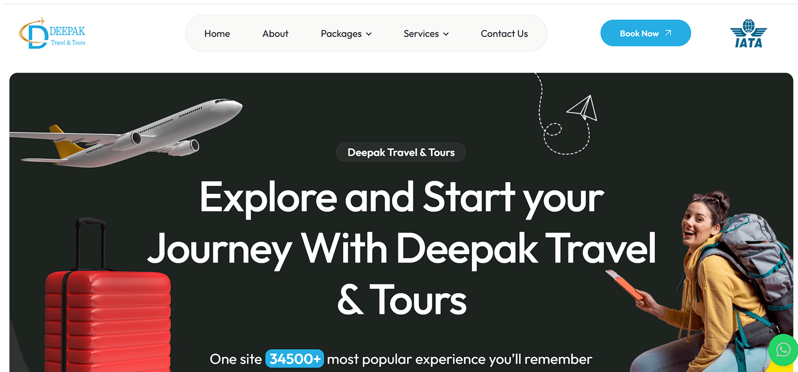 Deepak Travel & Tours Website